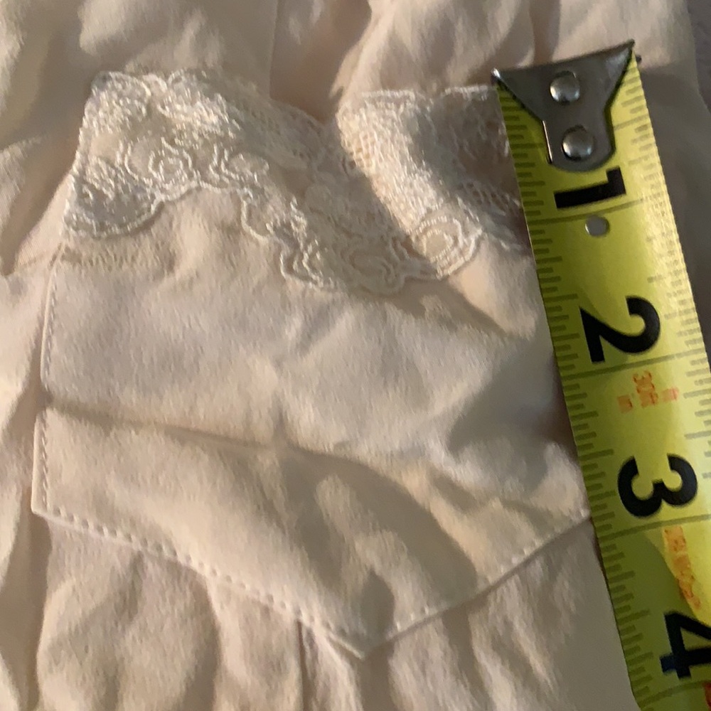 ANTHROPOLOGIE Nanette LEPORE SILK WHITE TOP BLOUSE SZ 8 FEMININE CLASSIC LACE - Picture 10 of 10